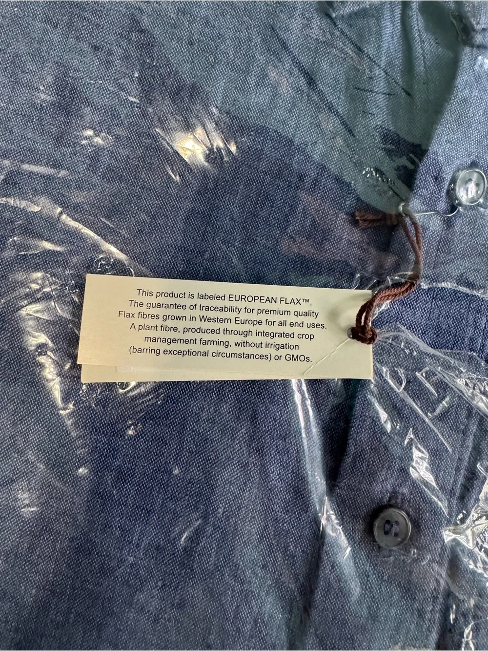 Banana Republic Men's Navy Blue European Flax Linen Button Down Shirt